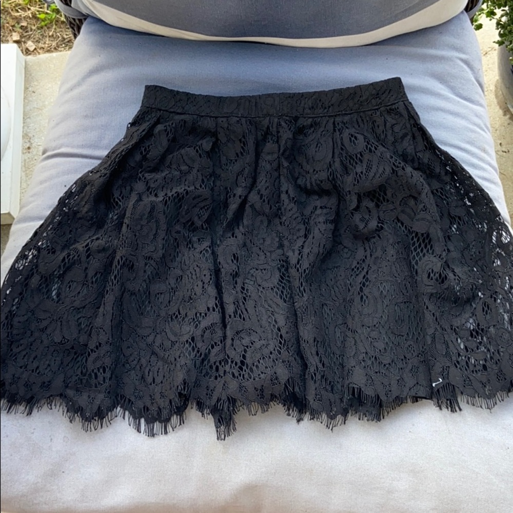 Black mini skirt
